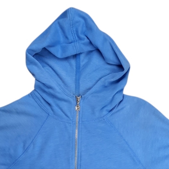 Victoria's Secret Sequin Angel Wings Blue Zip Hoodie SZ L - Picture 6 of 13